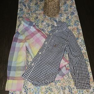 Colorful Plaid and Gingham Button-Up Shirts